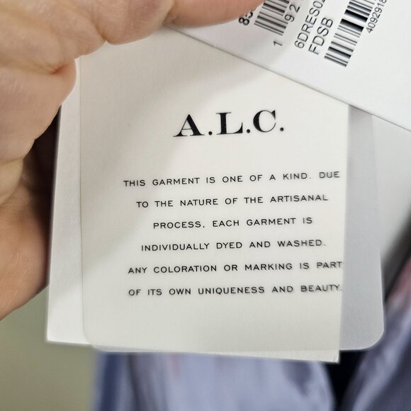 A.L.C. Blair Dip Dye Maxi Dress 10 Fudge & Sky Blue Halter Soft Girl Bohemian - Picture 12 of 14